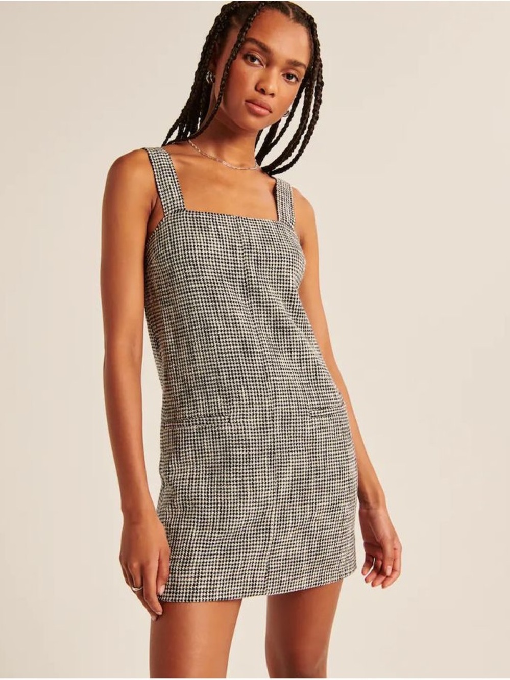 Abercrombie & Fitch Checkered Tweed dress